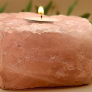 Waxinelichthouder Rozenkwarts