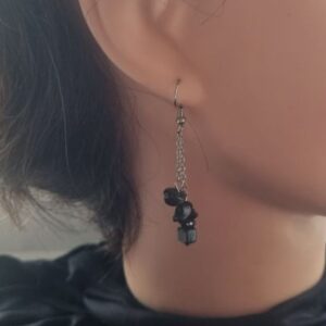 Oorbellen Veda Obsidiaan